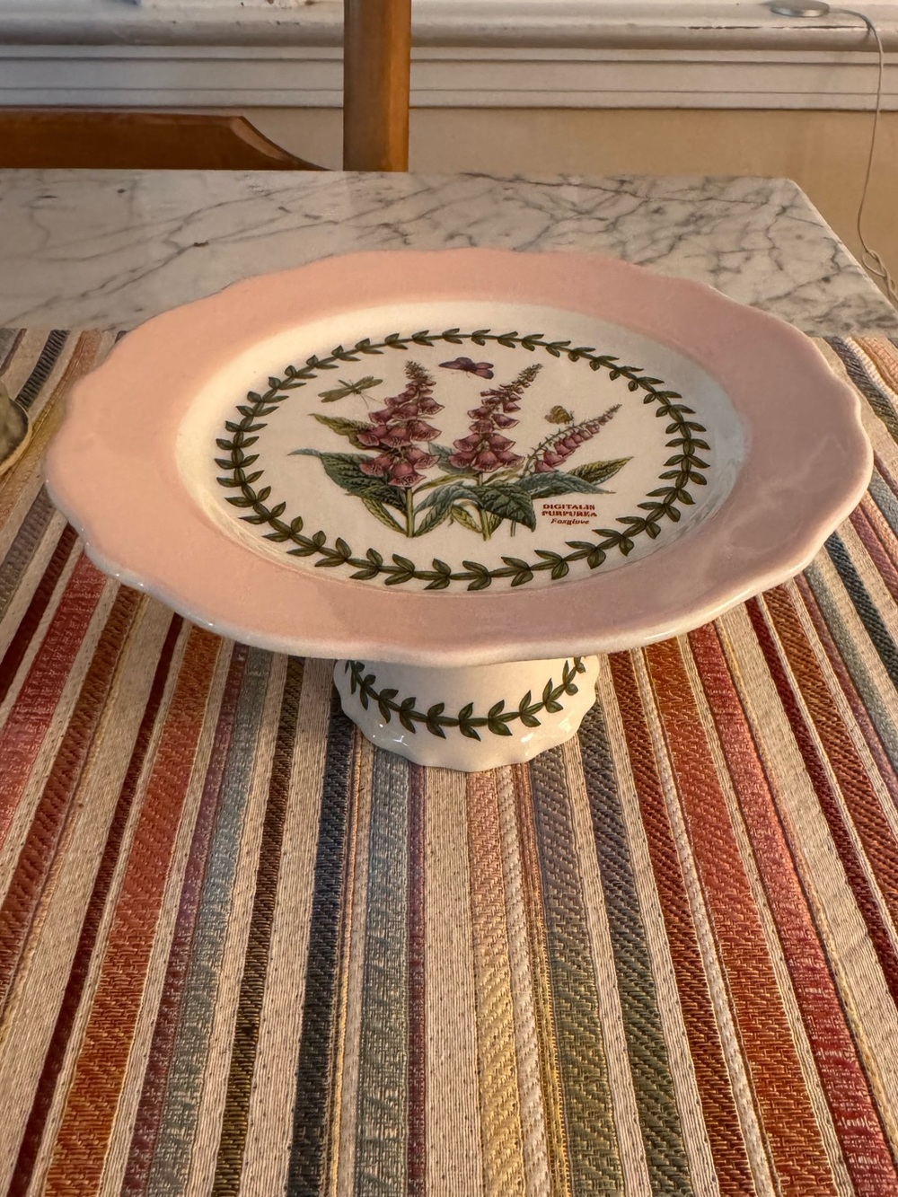 Portmeirion botanic garden terrace collection footed scalloped dish, like new